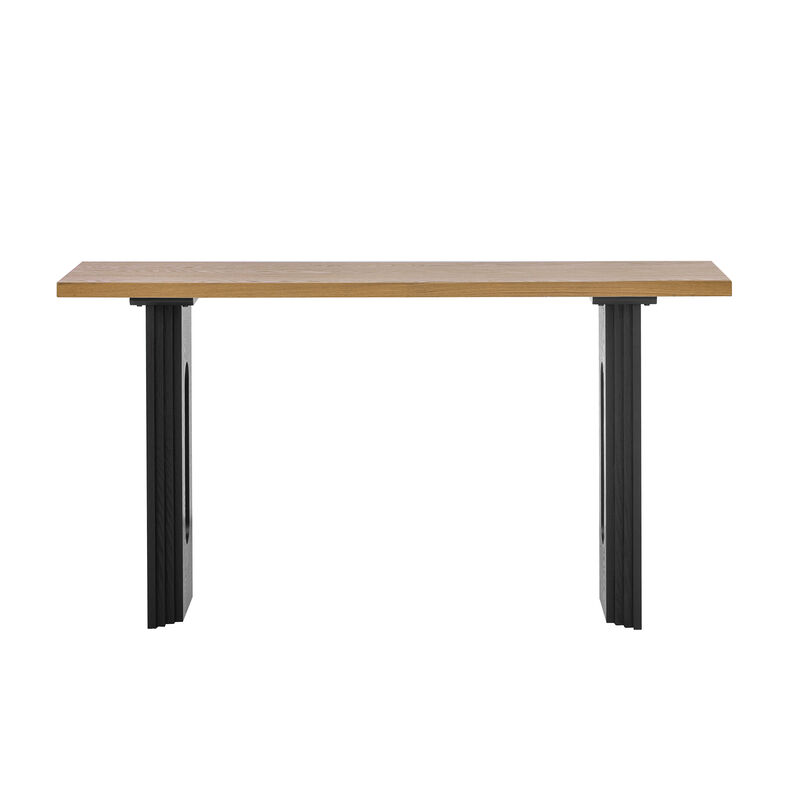 Merax Console Table with Distinctive Round Hollow Legs