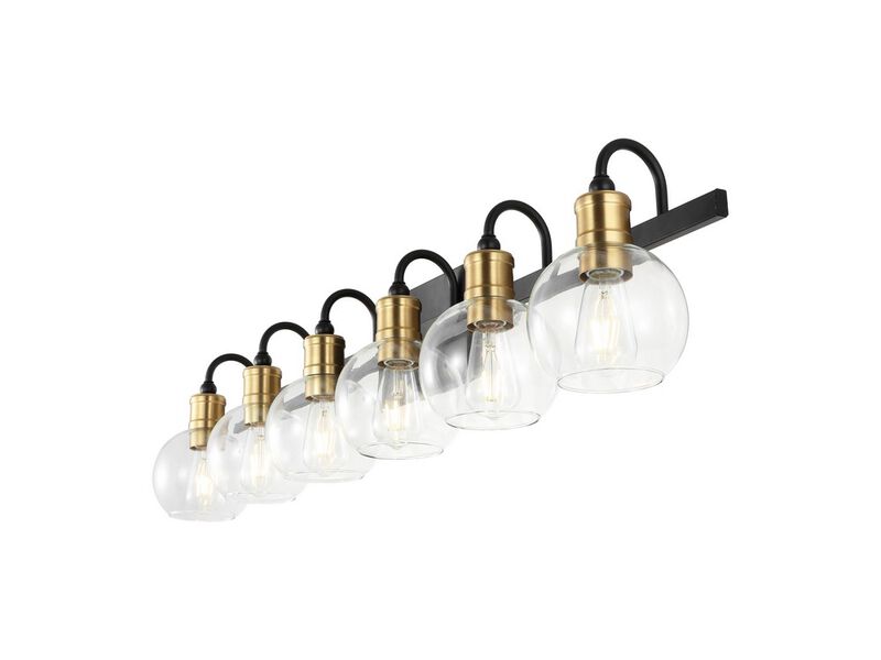 Marais Iron/Glass Rustic Vintage LED Vanity Light