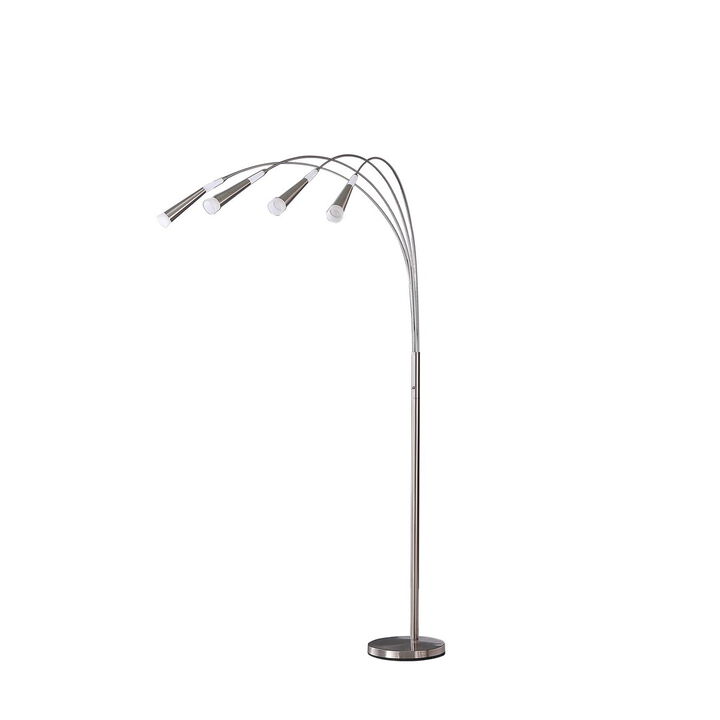 72" Kiery 4 Arm Aluminum LED Arc Floor Lamp