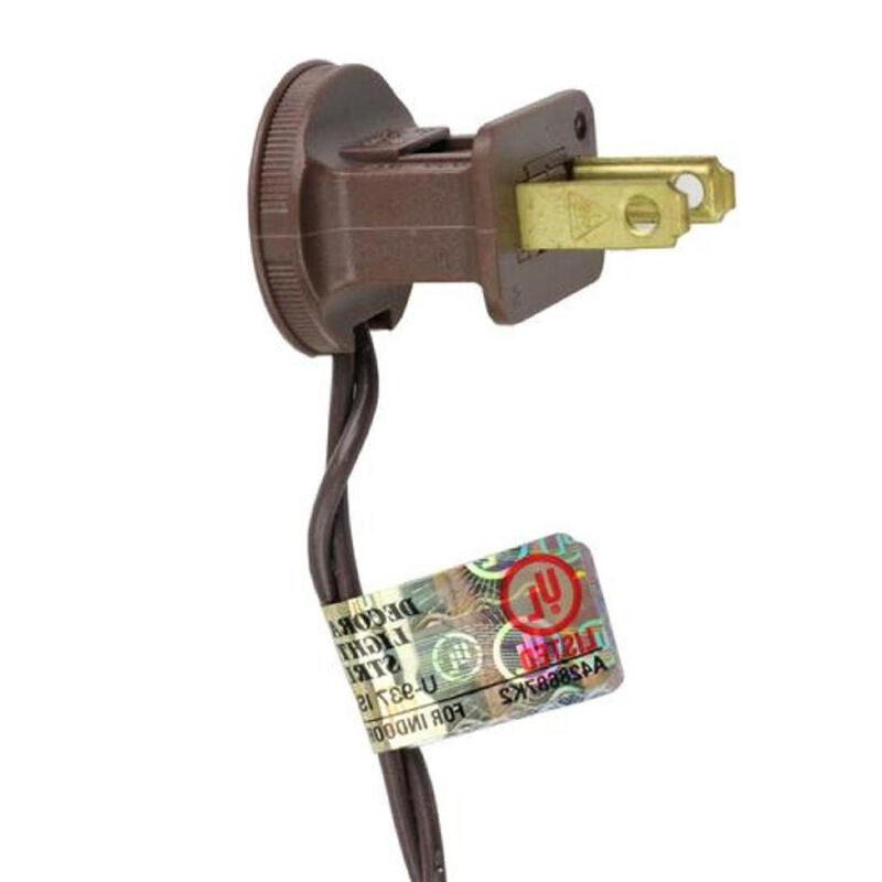 300-Count Clear Mini Christmas Light Set  149.6ft Brown Wire