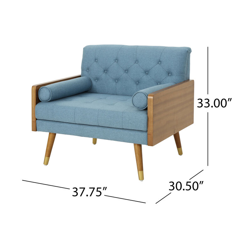 Merax Wooden Frame Soft Cushion Sofa Chair