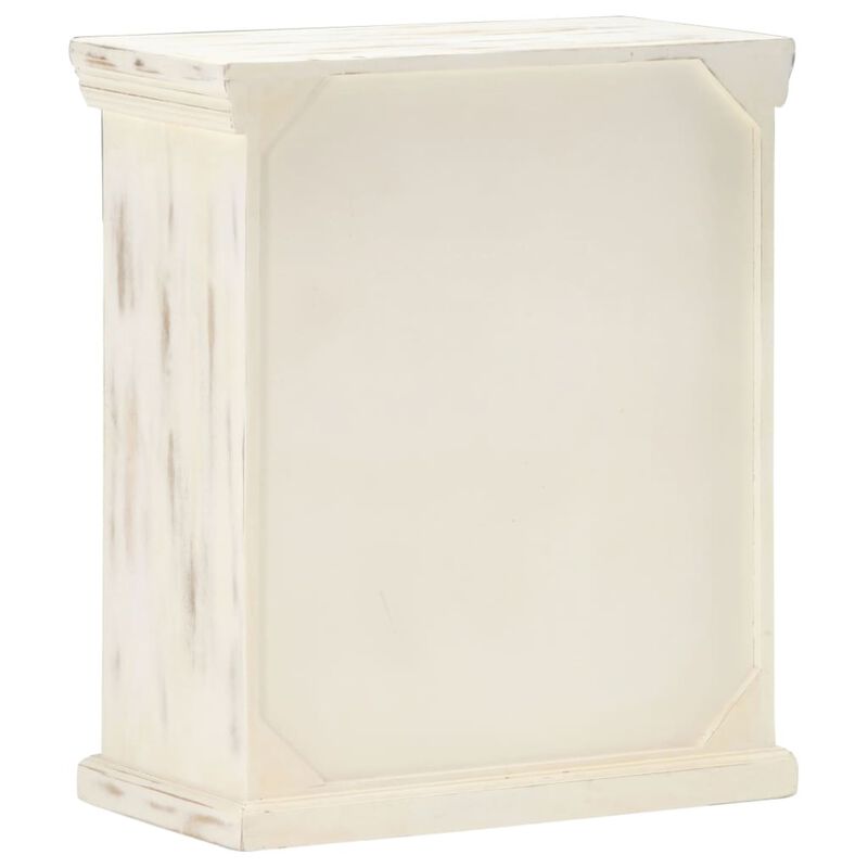 vidaXL Sideboard White 25.6"x11.8"x29.5" Solid Mango Wood