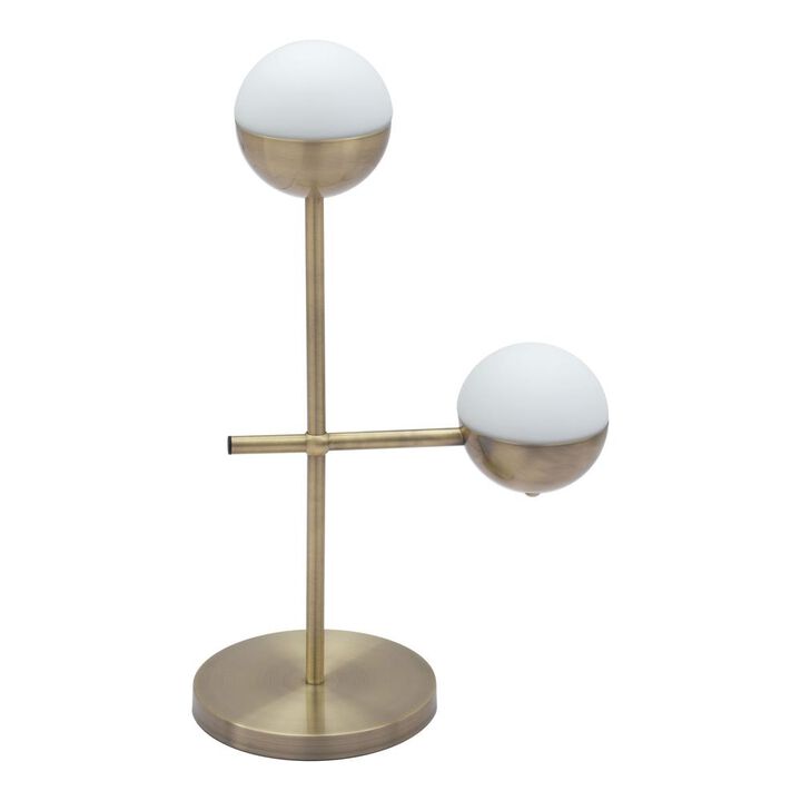 Belen Kox Table Lamp White & Brushed Bronze