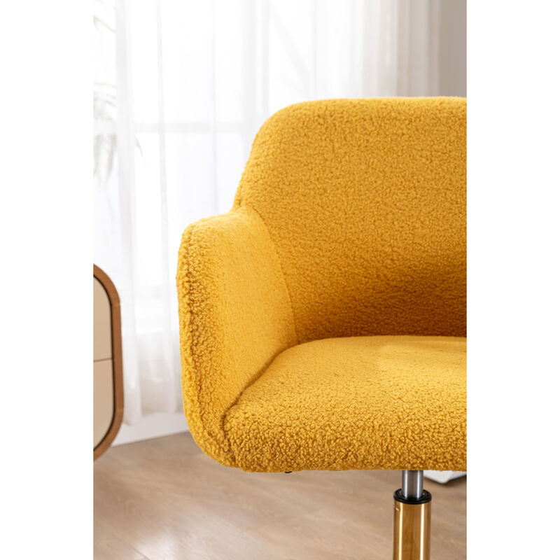 Modern Teddy Fabric Material Adjustable Height 360 Revolving Home Office Chair