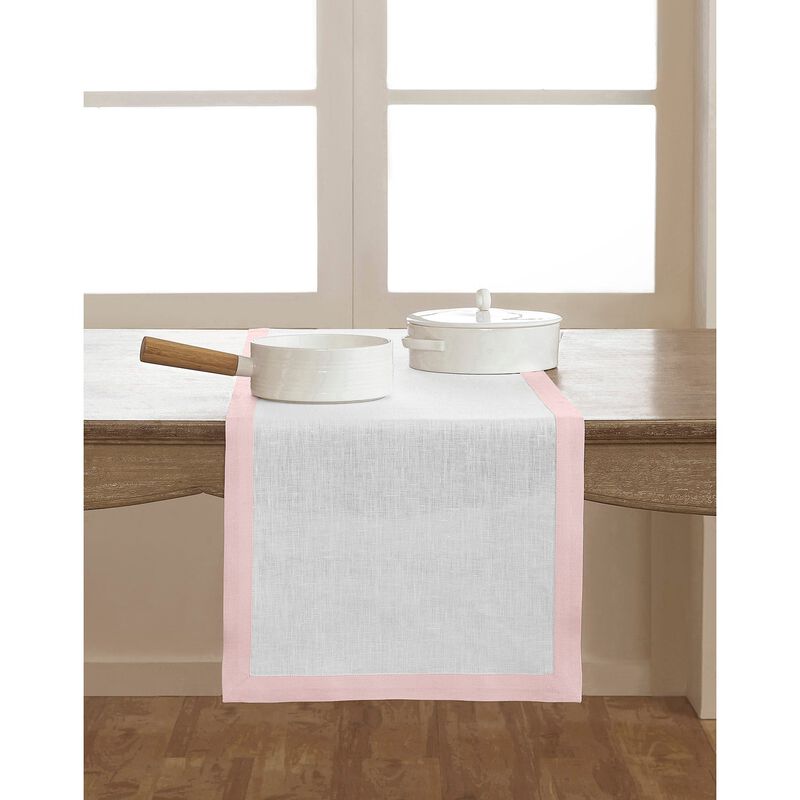 Solino Home 100% Pure Linen Table Runner 14 x 108 Inch | Classic