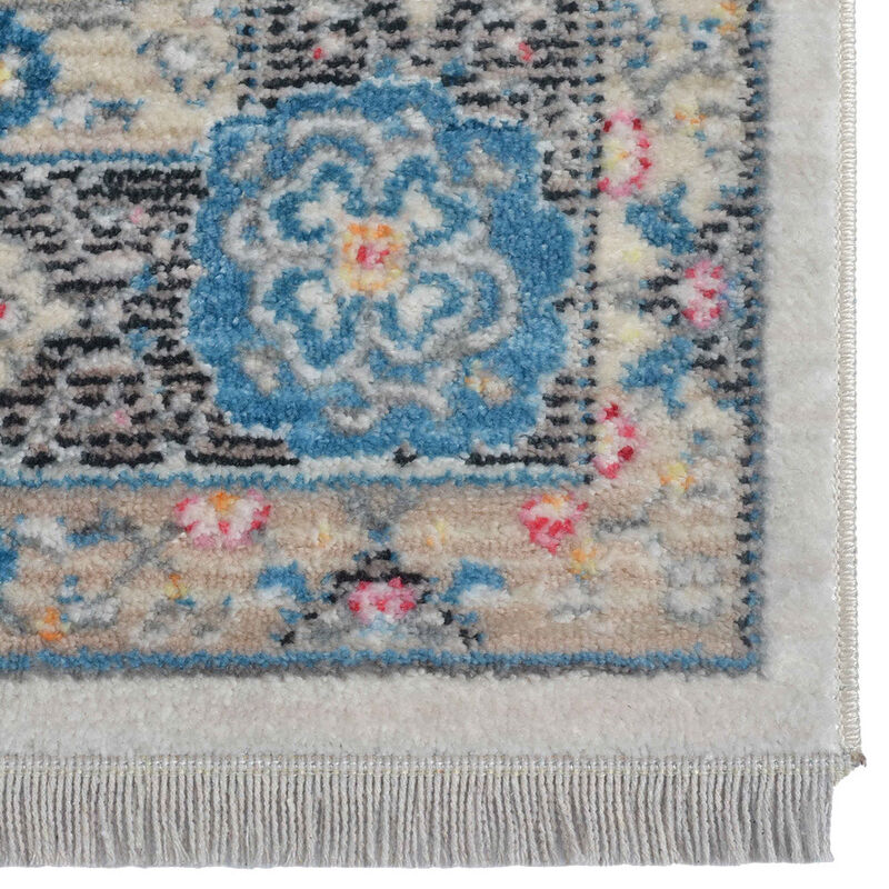 RUGSOTIC CARPETS MACHINE MADE POLYESTER AREA RUGS  - 9'x12', Rectangle Shape, Multicolor Color, Classic Oriental Traditional  Design, Low Pile Machine Made Area Rugs (M00099)