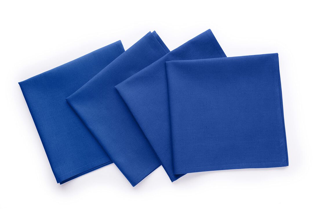Solino Home 100% Pure Linen Cloth Napkins 20 x 20 Inch Set of 4 | Dru - Cotton Linen Plain Dinner Napkins