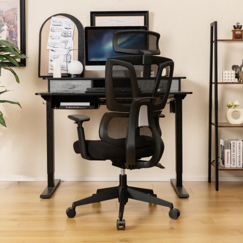 Hivvago Ergonomic Office Chair with N Type Lumbar Support and Adjustable Headrest