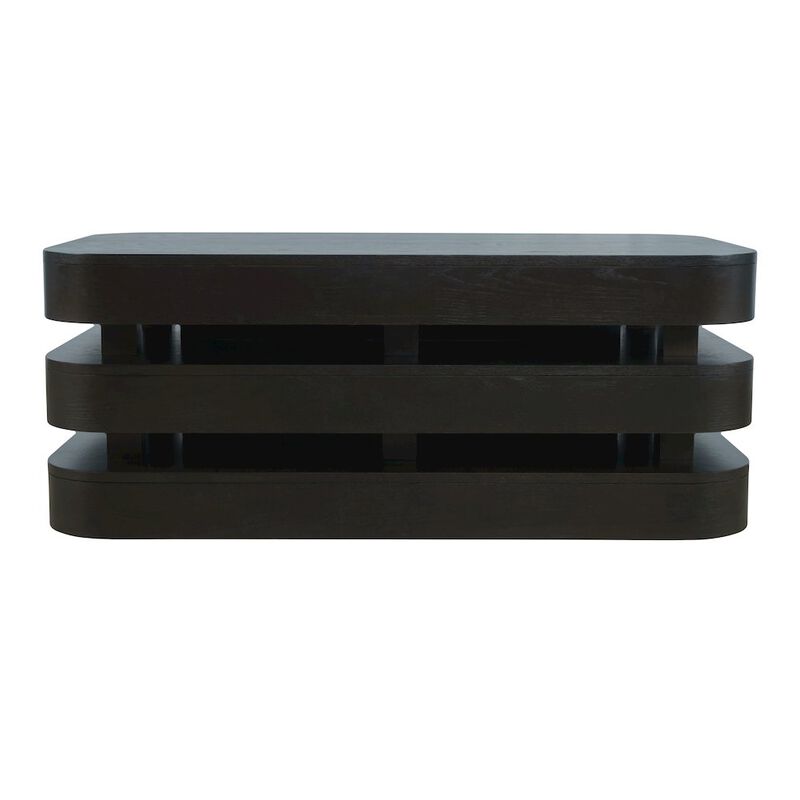 Jofran Brix Mid-Century Modern Floating Sculpture Layered Coffee Table