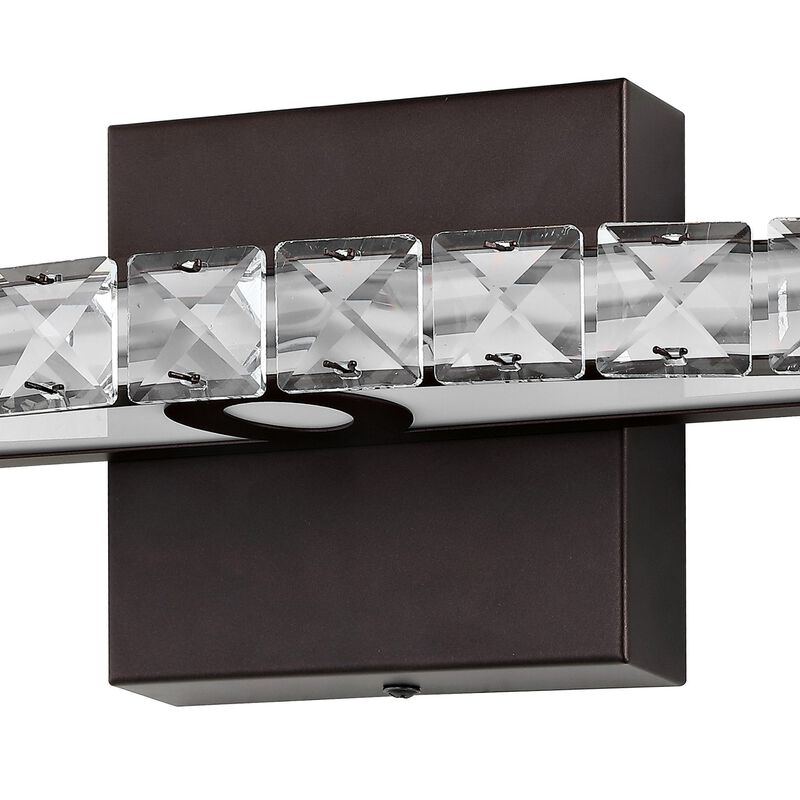 Alyson 1-Light Bohemian Industrial Iron/Acrylic Integrated LED Vanity Light