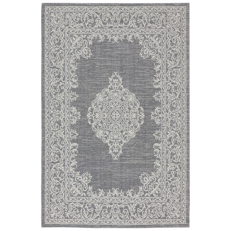 Sunnydaze Parisian Paradise Indoor Area Rug - Ash - 5 ft x 7 ft