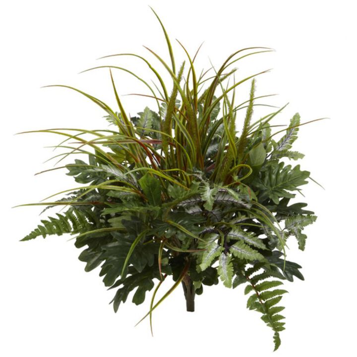 Hivvago 28" Mix Greens Artificial Plant (Set of 2)