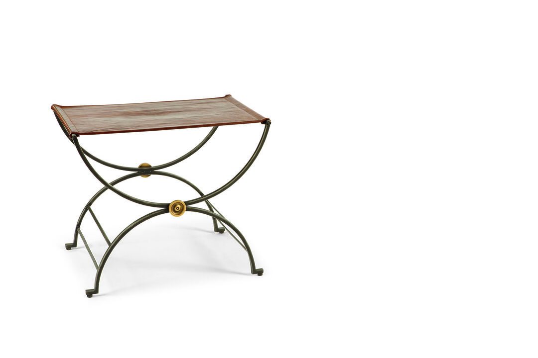 Niles Bench With Leather Seat