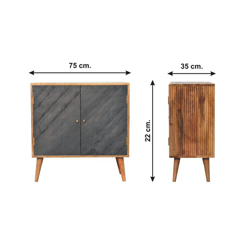 Artisan Furniture  Slade Solid Wood 2 Door Oak-ish Cabinet