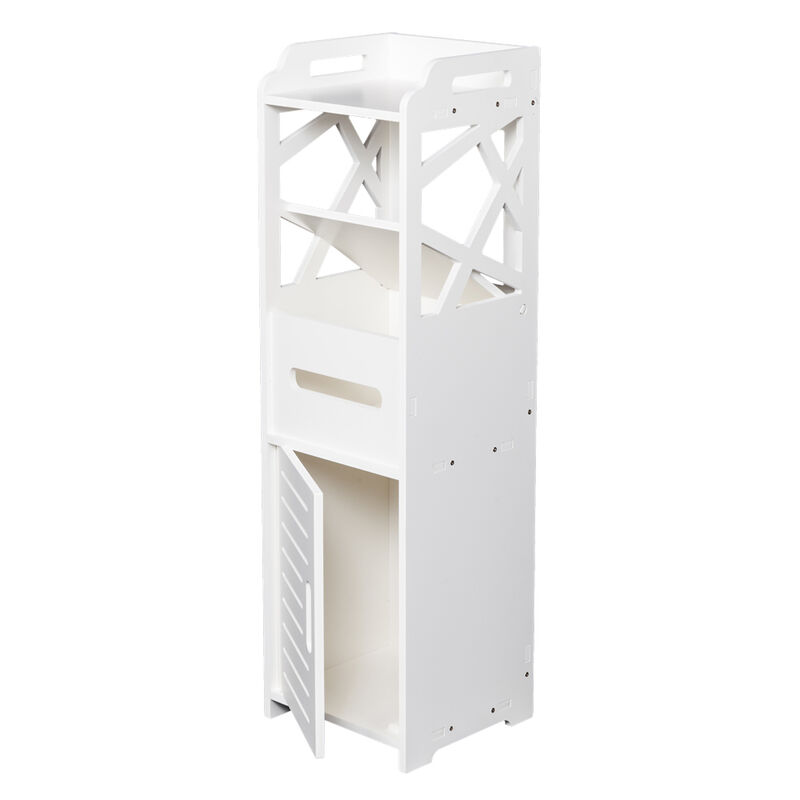3-Tier Bathroom Storage Cabinet with 2 Doors Space-Saving Organizer for Stylish Bathroom Storage