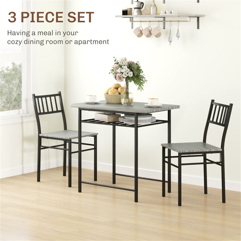 Wooden Dining Table Set with Chairs for Family Meals and Gatherings