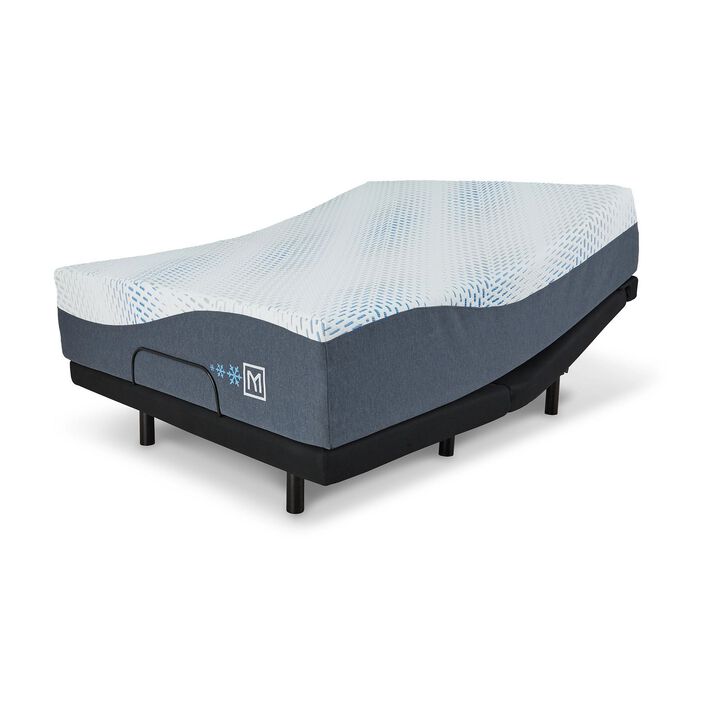 Miy Twin XL Mattress, Cool Gel Memory Foam, 14 Inch, Adjustable Base - Benzara