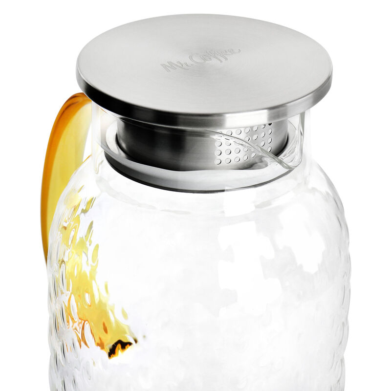 Mr. Coffee 62oz Heat Resisitant Borosilicate Glass Pitcher with Strainer Lid
