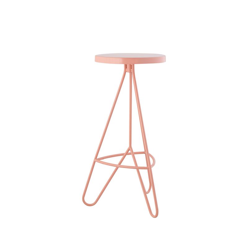 Trinity 30" Modern Industrial Iron Tripod Backless Bar Stool