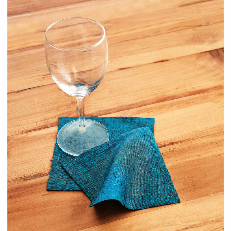 Solino Home 100% Pure Linen Cocktail Napkins Set of 12 | Athena