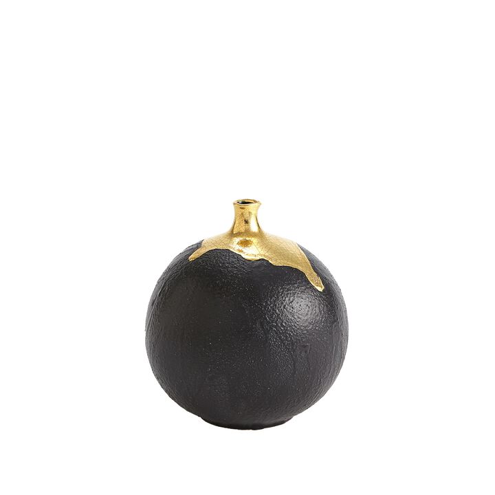 Dipped Golden Crackle Vase