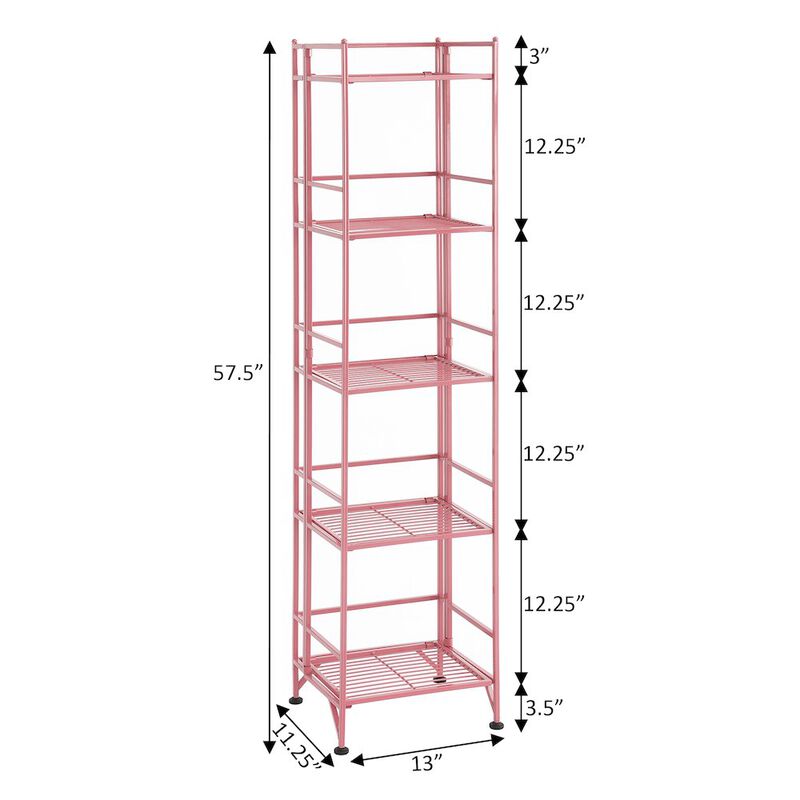 Convenience Concepts Xtra Storage 5 Tier Folding Metal Shelf