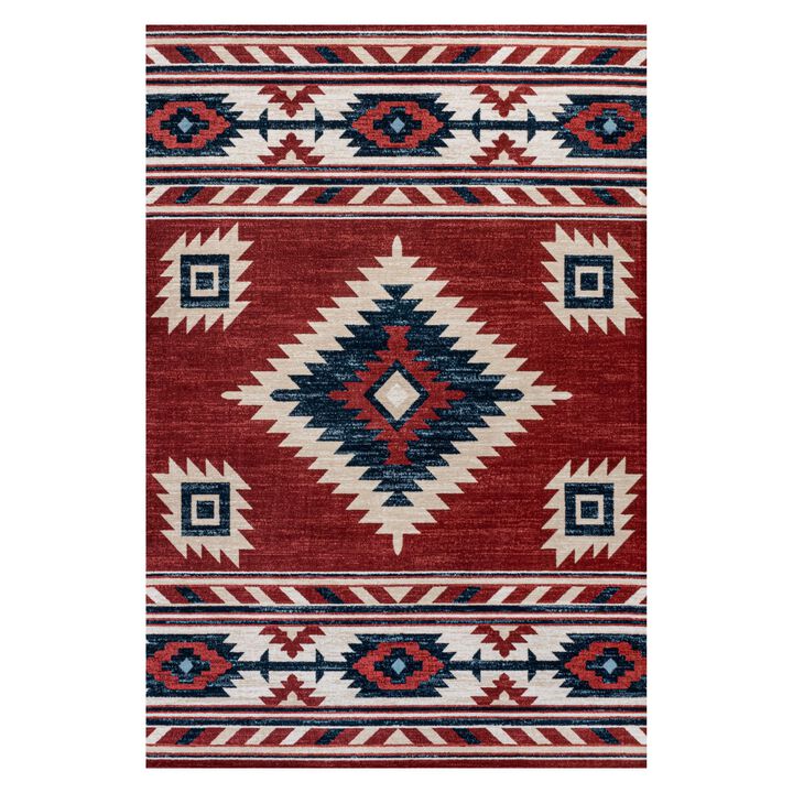 Serape Medallion Southwestern Area Rug