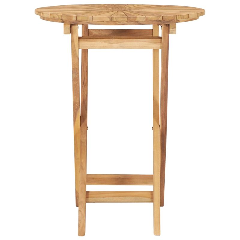 vidaXL Folding Garden Table  23.6" Solid Teak Wood