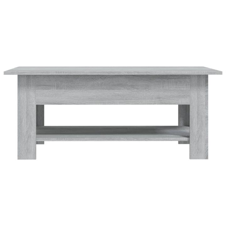 vidaXL Coffee Table Gray Sonoma 40.2"x21.7"x21.7" Chipboard