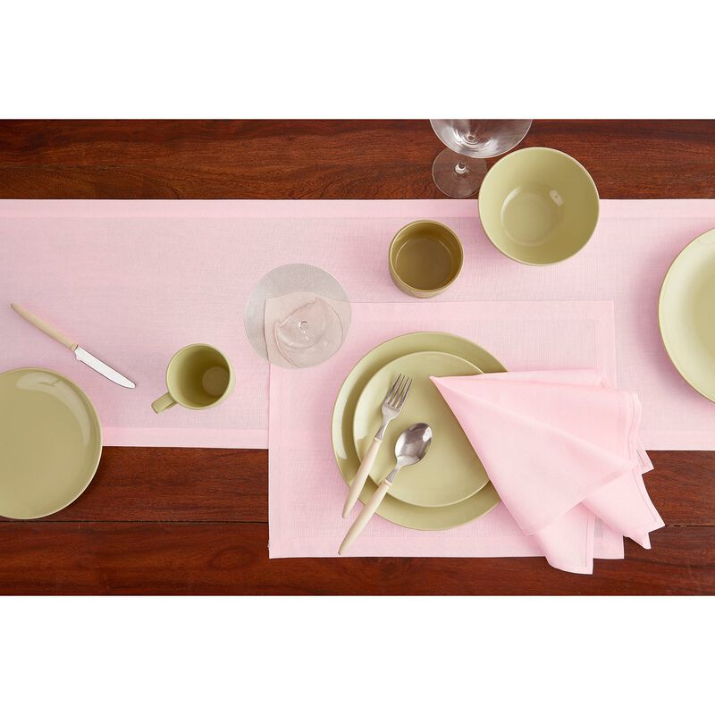 Solino Home Cotton Linen 14 x 19 Inch Placemats Set of 4 | Dru - Cotton Linen Plain