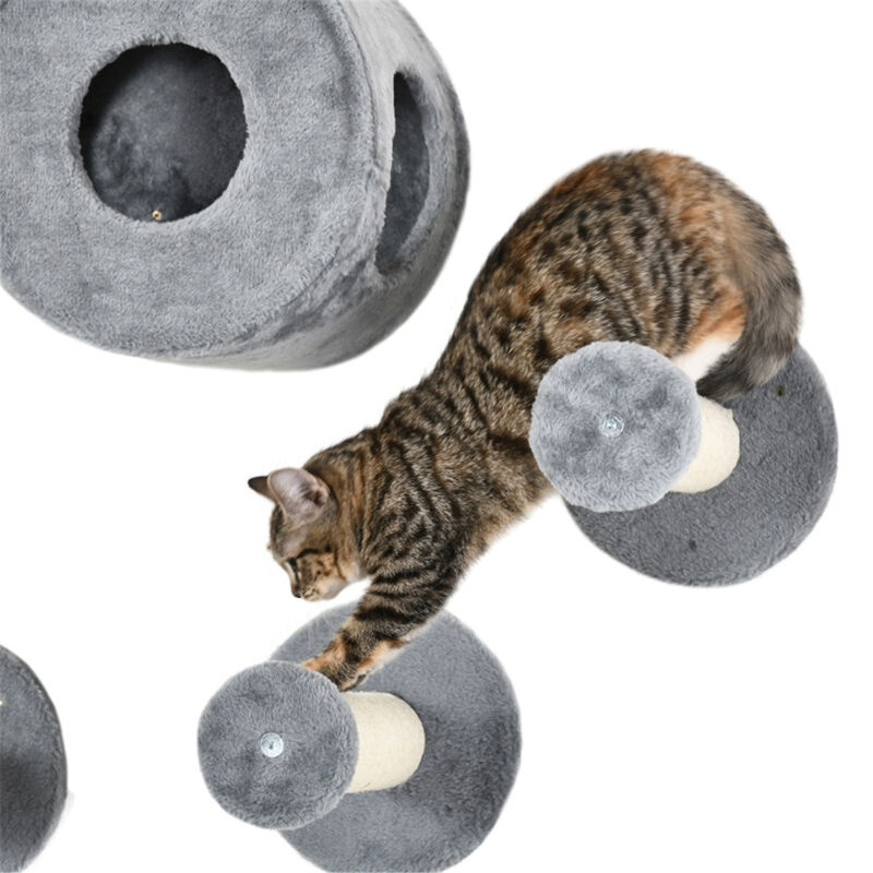 Cat Wall Shelves, Cat Trees & Climbing Tower with Scratching Posts, Perches, and Cozy Spots for Cats
