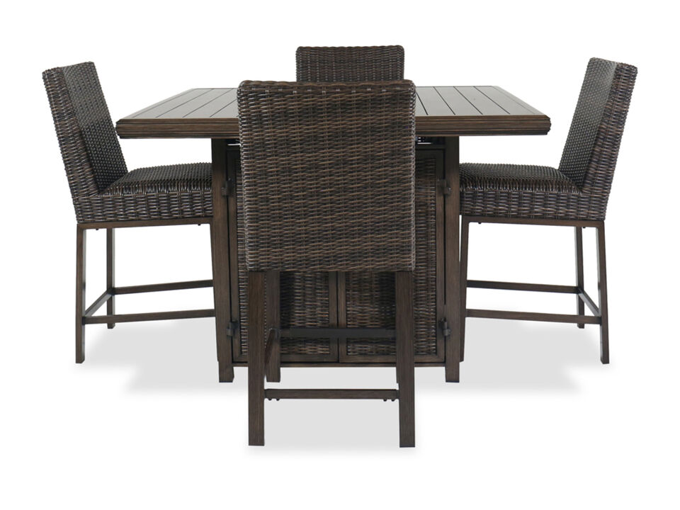 Paradise Trail Outdoor Bar Table with 4 Barstools