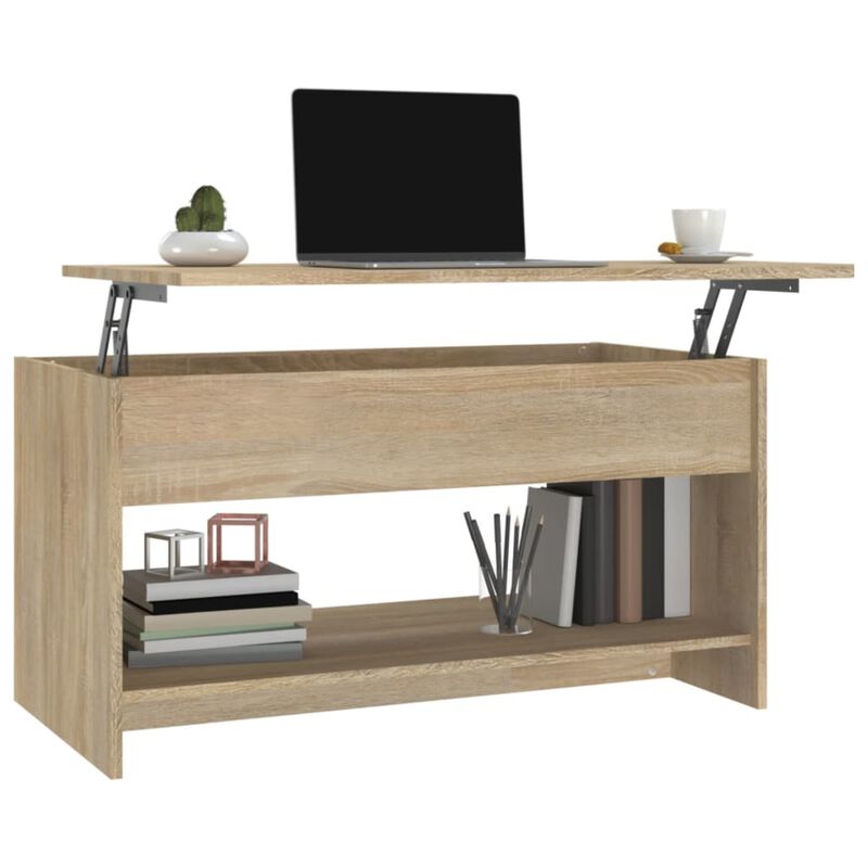vidaXL Coffee Table Sonoma Oak 40.2"x19.7"x20.7" Engineered Wood