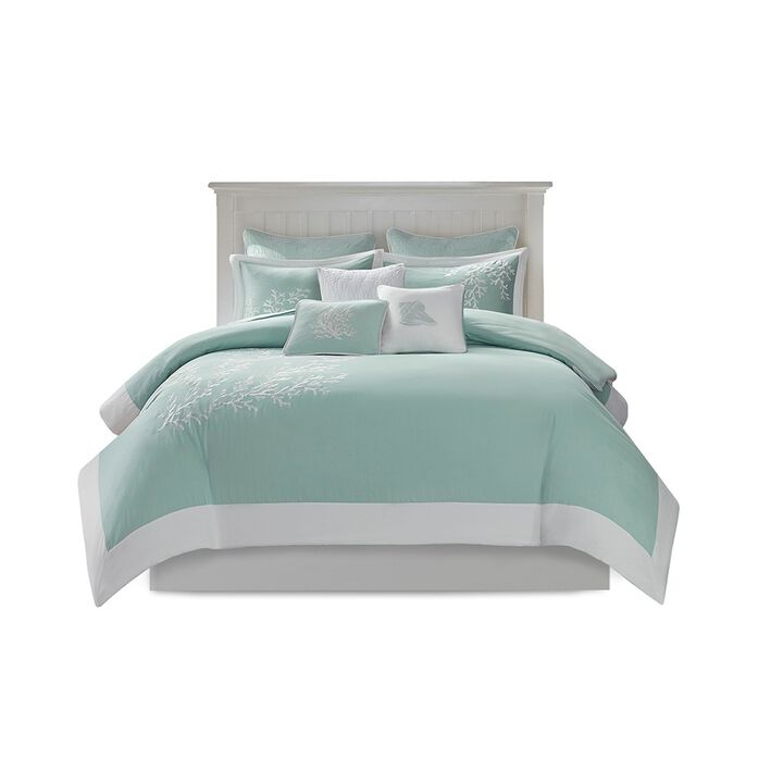Gracie Mills Douglass Coastal Coral Reef Duvet Cover Set