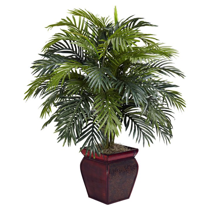 Hivvago Areca w/Decorative Planter Silk Plant