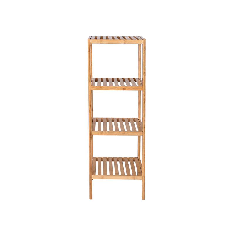 Stylish 4-Tier Bamboo Storage Rack for Bathroom Shelving