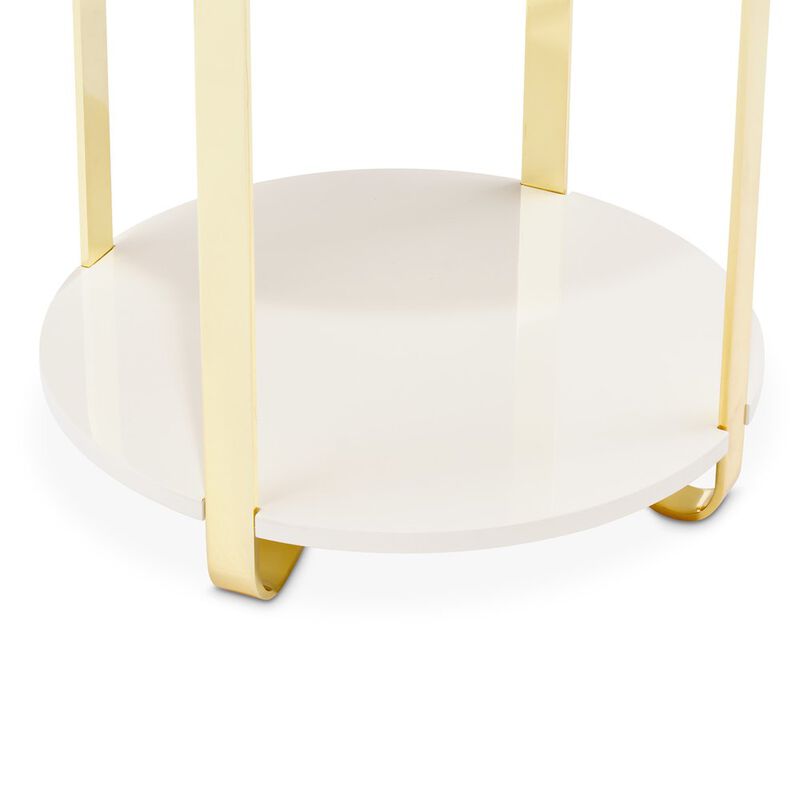 Michael Amini Ariana End Table - Gold