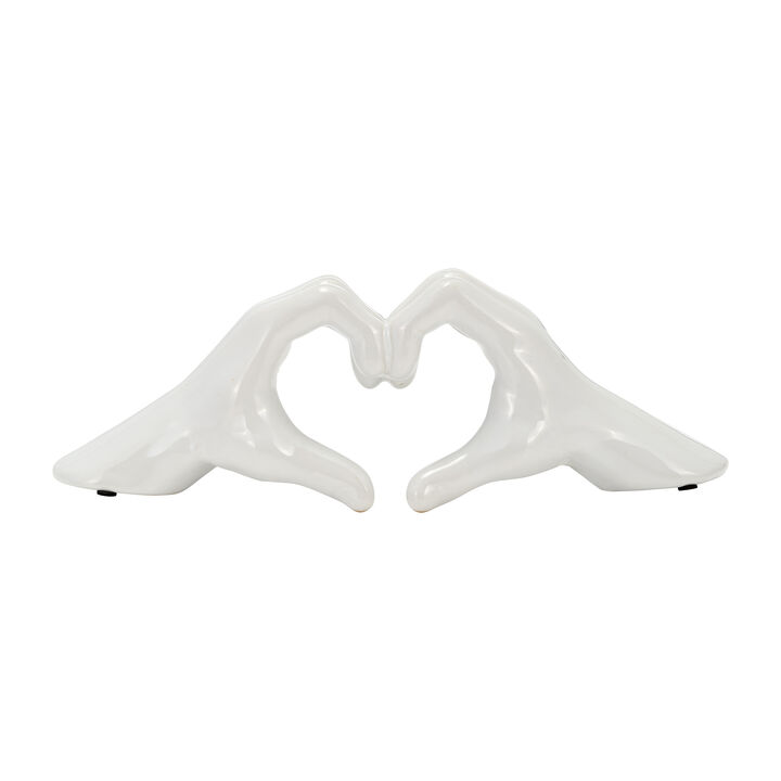 White 5" Hand-heart Object