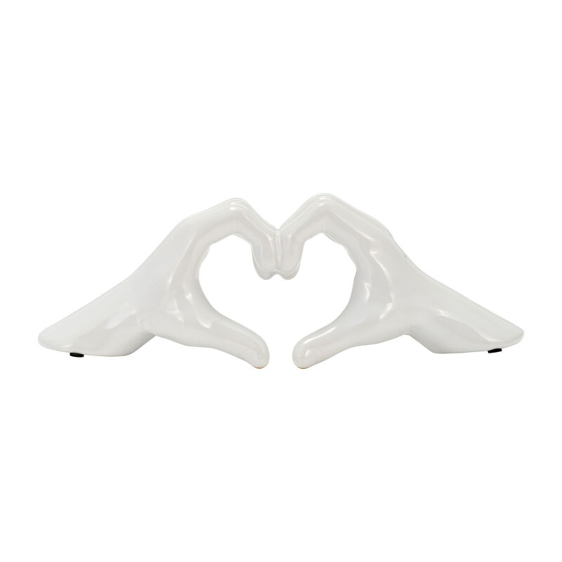 White 5" Hand-heart Object
