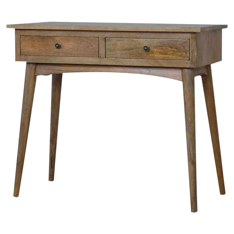 Hallway  Solid Wood 2 Drawer Console Table