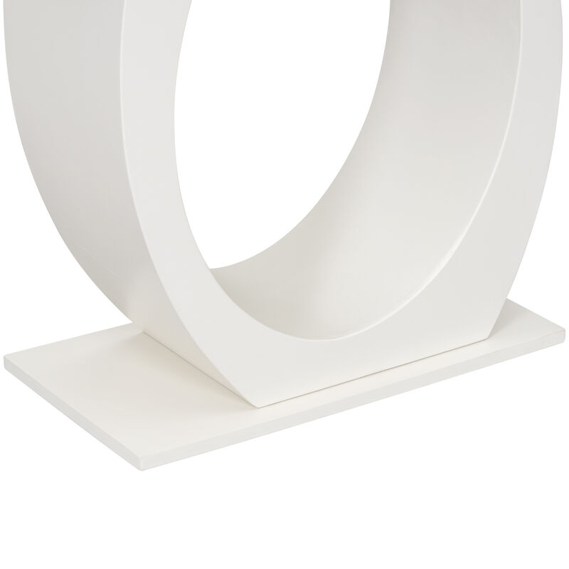 Merax Modern Side Table with Egg-Shaped Base