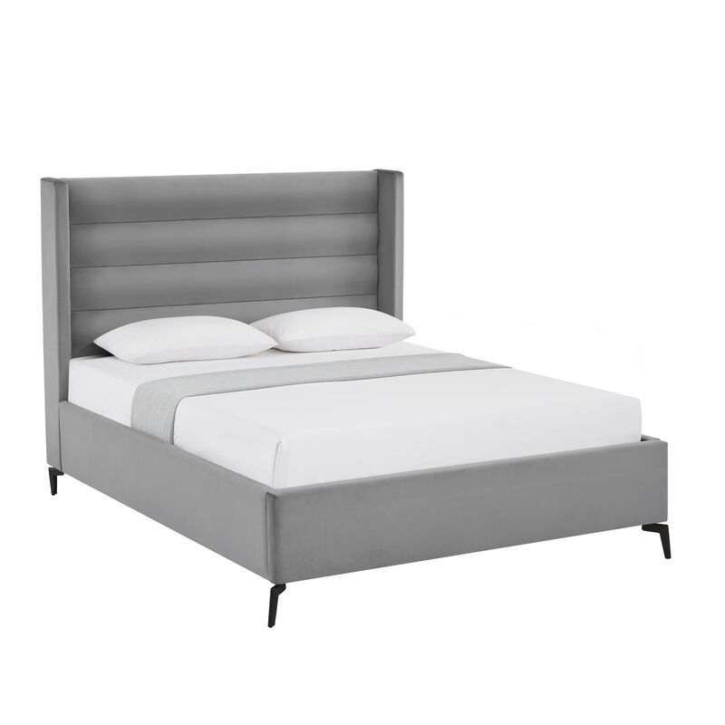 Inspired Home Ames Velvet Platform Bed