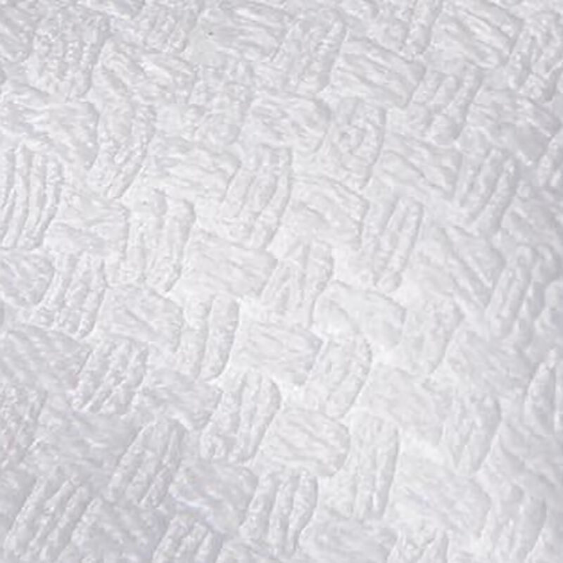 Lido Matte Embossed Blackout Grommet Curtain 38" x 95" White by Rt Designers Collection