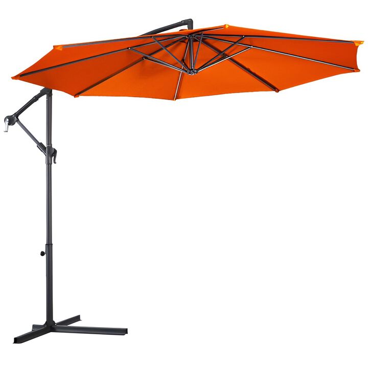 10 Feet Patio Outdoor Sunshade Hanging Umbrella