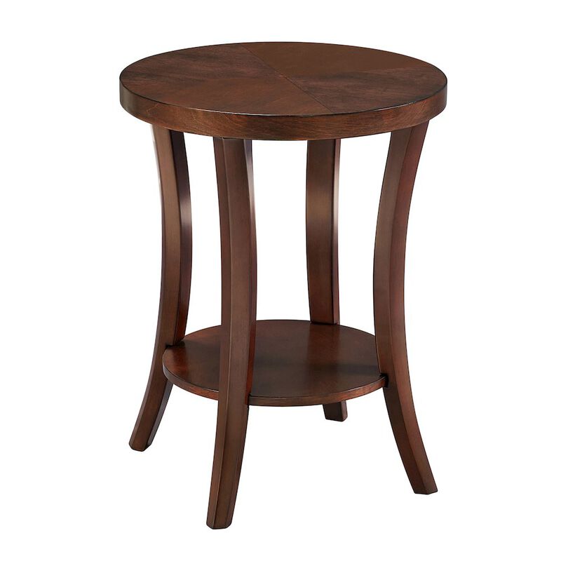 Convenience Concepts Charleston Round End Table with Shelf