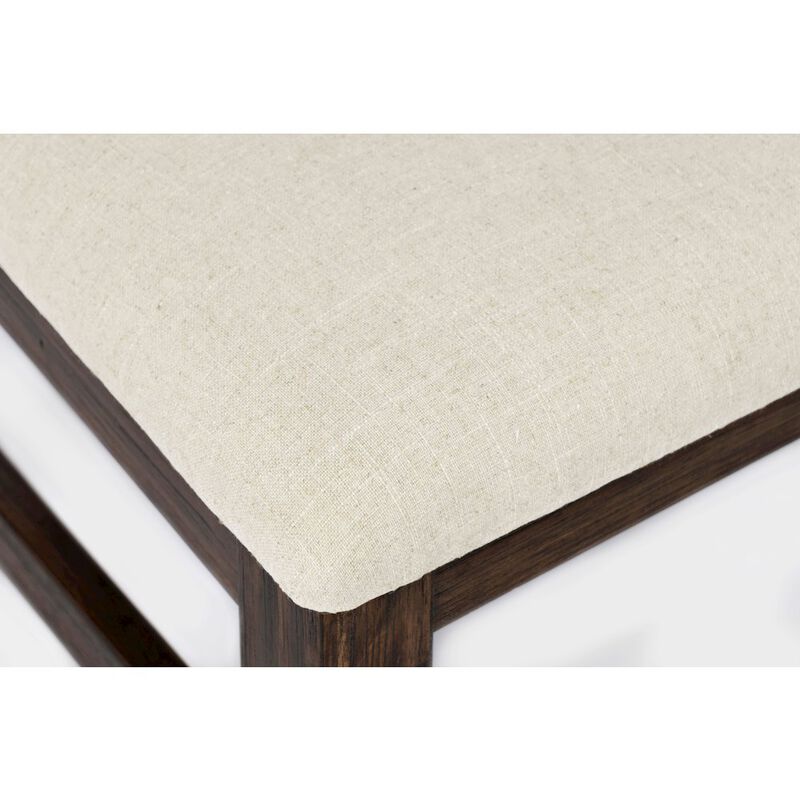 Jofran Bakersfield Mission Style  57'' Solid Acacia Upholstered Dining Bench