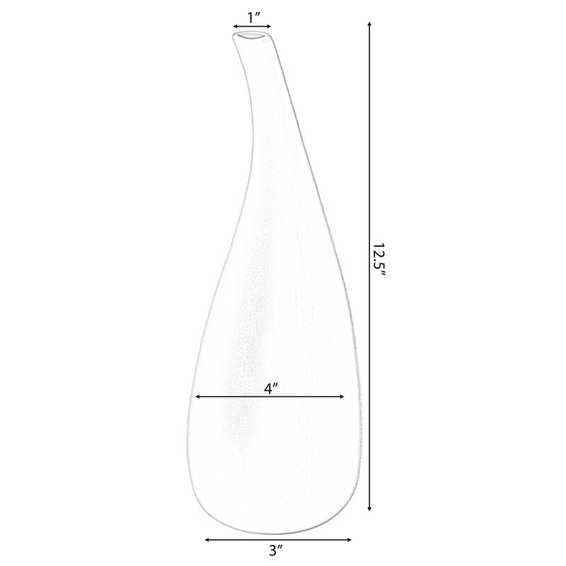 13-inch Large White Ceramic Water Drop Vase - Modern Teardrop Shape for Home Decor - Perfect for Floating Shelves TV Stands Desks Bookshelves Side Tables Countertops and Contemporary Spaces