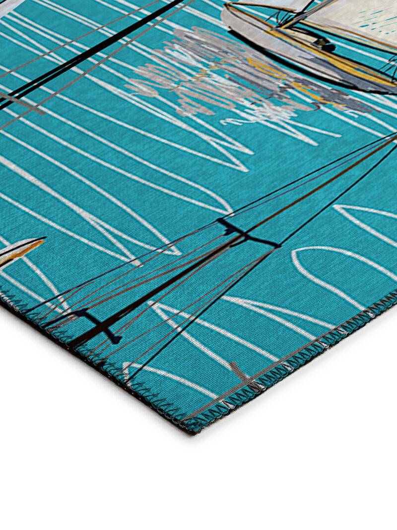 Harbor HA8 Teal 8' x 10' Rug