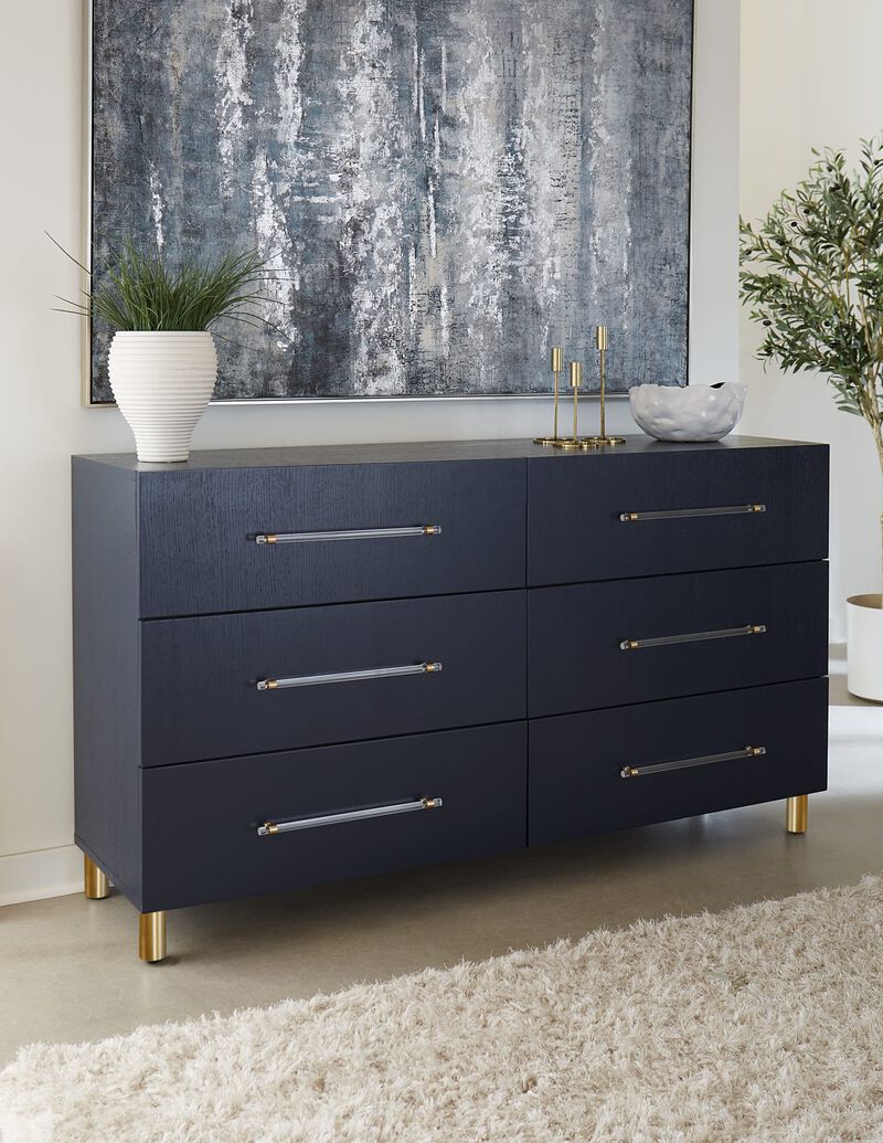 Argento Six Drawer Dresser