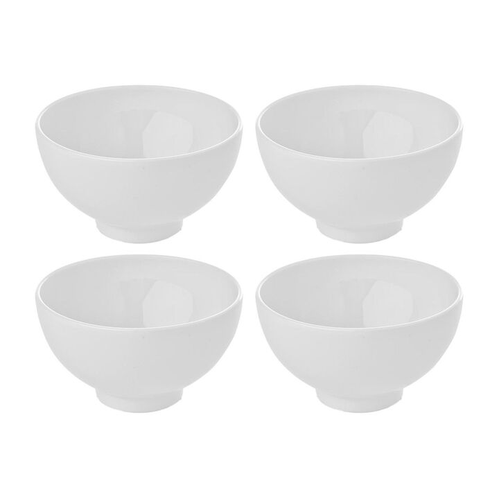 Porcelain Delta-Coupe dia.5.25" h:3" 17 oz. Round White Porcelain Bowl (Set of 4)